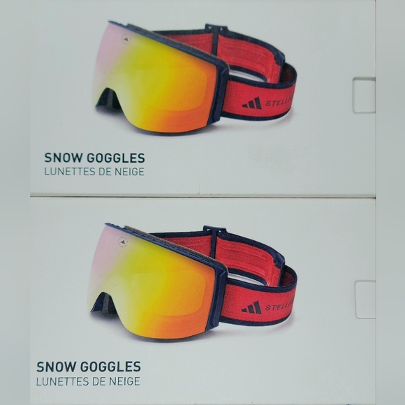 Adidas Terrex x Stella McCartney Snow Goggles Red/Blue 2 Pair NIB - Picture 1 of 8